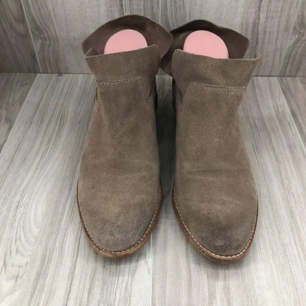 Dolce Vita Ankle Boots Womens 9 Brown Suede Slip On Booties